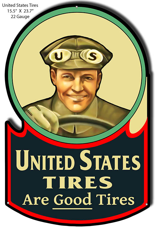 United States Tires Vintage Style Metal Sign 15 × 23