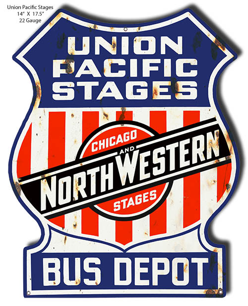 Union Pacific Stages Railroad 14×17.5