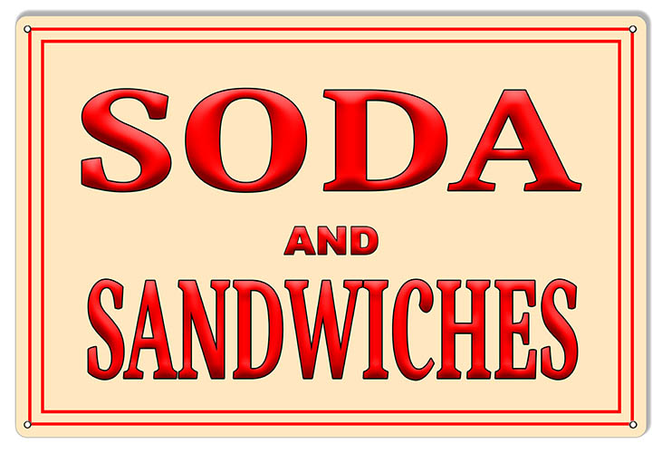 Soda and Sandwiches 12X18