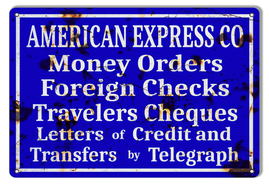 American Express Company Banking Vintage Style Metal Sign 9 x 12