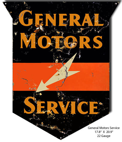 General Motors Service Vintage Style Metal Sign 17 × 20