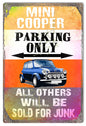 Mini Cooper Parking Only 12×18