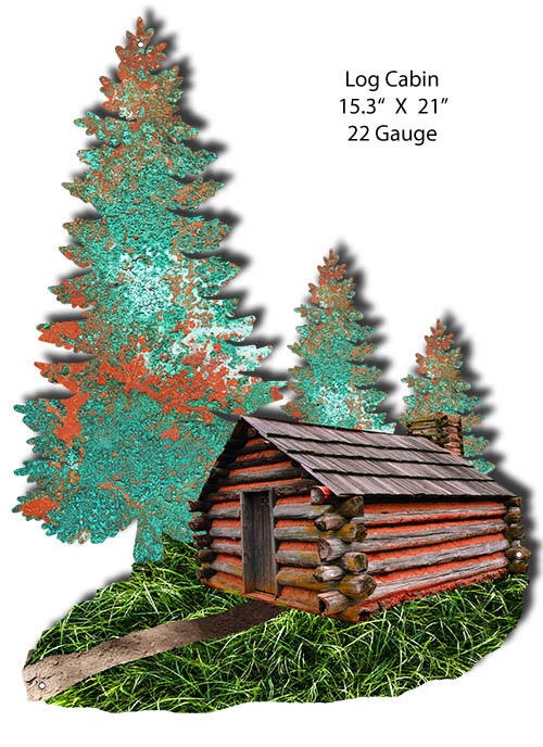Log Cabin Faux Petina 15.3×21