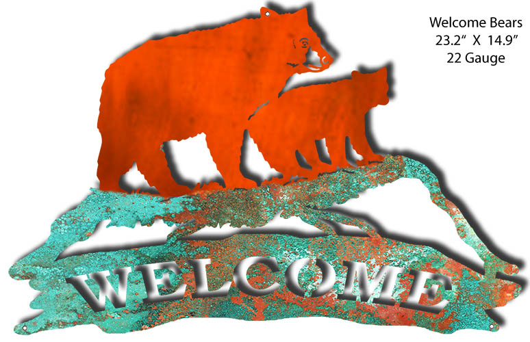 Welcome Bears Faux Petina 23.2×14.9