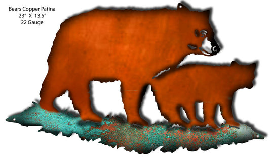 Bears Vintage Style Metal Sign 23 × 13