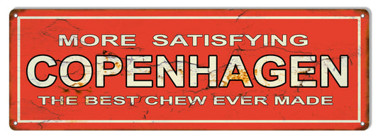 Copenhagen Chew Cigar Vintage Style Metal Sign 6 × 18