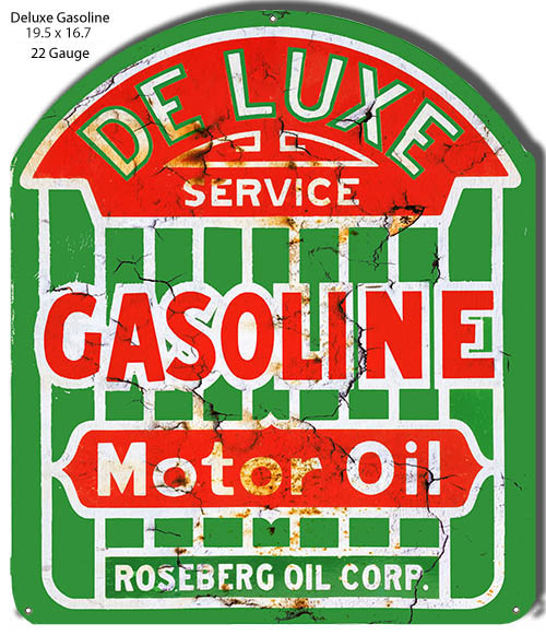 DeLuxe Gasoline Motor Oil 16.7×19.5