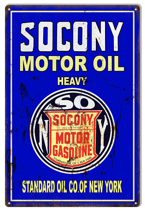 Socony Heavy Motor Oil 12×18