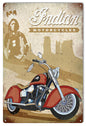 Indian Motorcycle With Indian Background 12×18