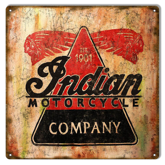 Indian Motorcycle Company Est 1901 12×12