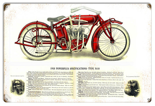 Indian Motorcycle 1918 Powerplus Specs 12×18