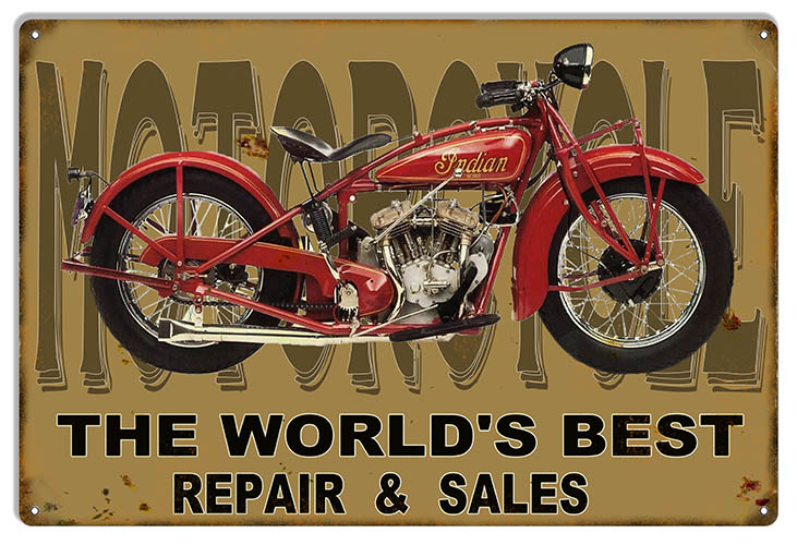 Indian Motorcycle Worlds Best Repair And Servie 12×18