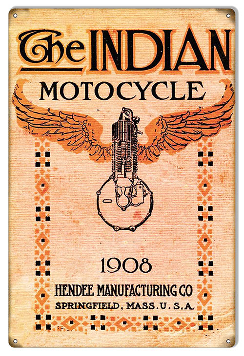 Indian Motorcycle 1908 Manufacturing Co 12×18