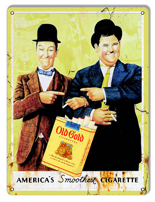 Old Gold Smooth Cigarettes Cigar Vintage Style Metal Sign 9 × 12