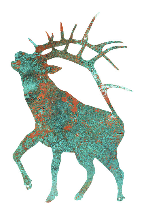 Deer Faux Patina Animal 15.5×24