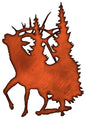 Deer In Trees 17.2×24