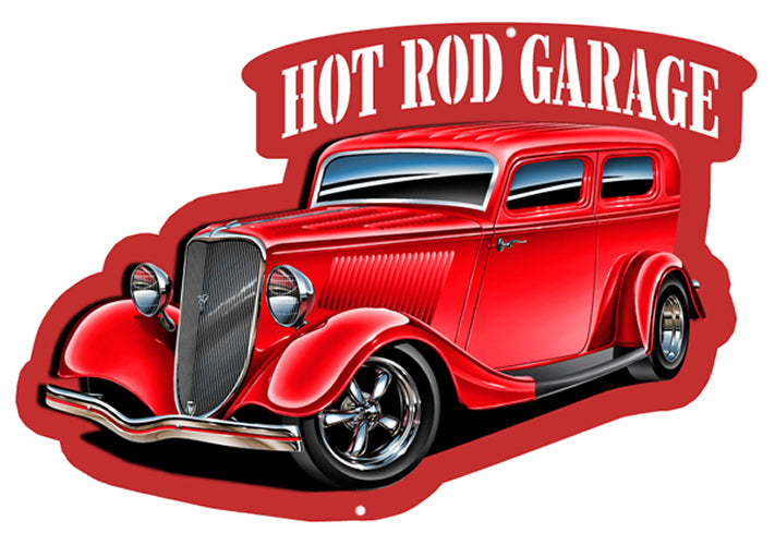 Hot Rod Garage Automobile With 13.5×20.5