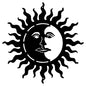 Sun With Face Silhouette 18×18