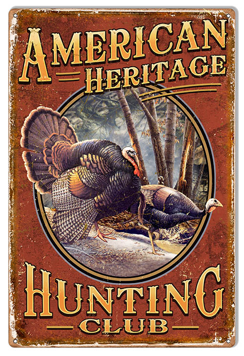 American Heritage Hunting Club Fishing 12×18
