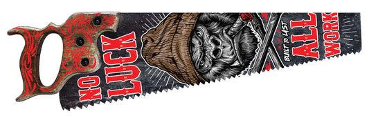 No Luck Gorilla Vintage Style Metal Sign 7 X 24