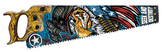 Seek N Destroy Eagle Vintage Style Metal Sign 7 X 24