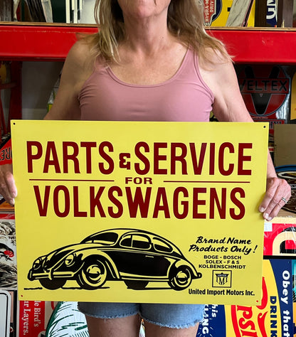 Volkswagen Parts Service Vintage Style Metal Sign