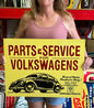 Volkswagen Parts Service Vintage Style Metal Sign