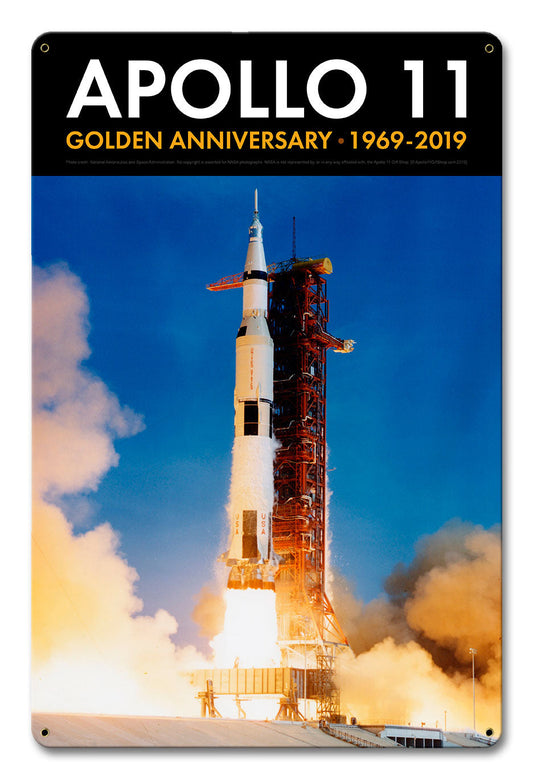 APOLLO 11 LIFTOFF 12 x 18
