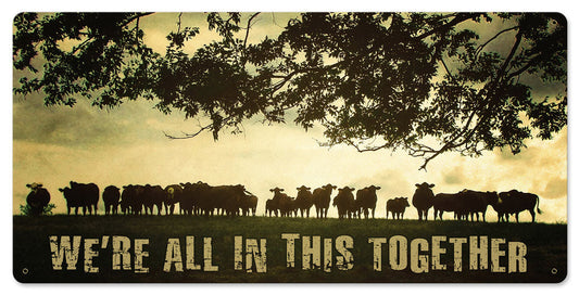 COWS ON HILL 24 x 12