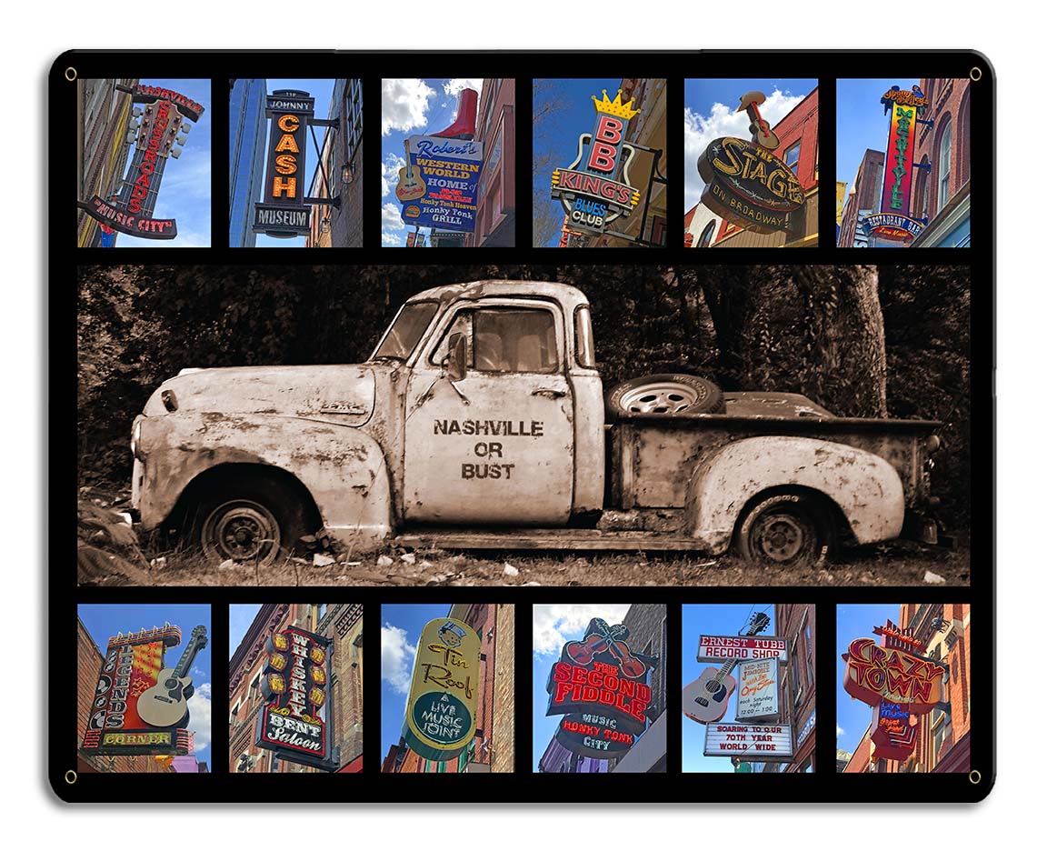 NASHVILLE OR BUST 15 x 12