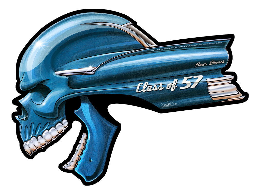 57 FORD SKULL 23 x 17