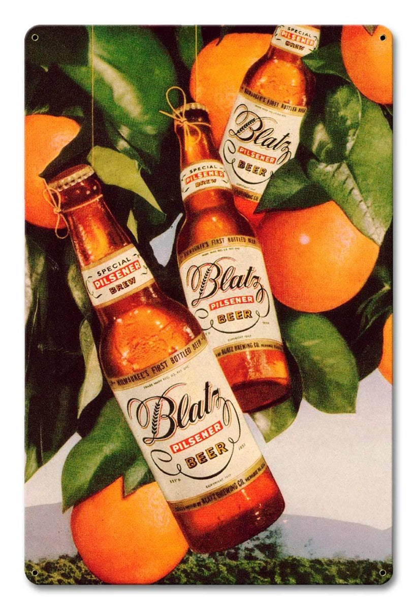 BLATZ BEER ORANGES 12 x 18