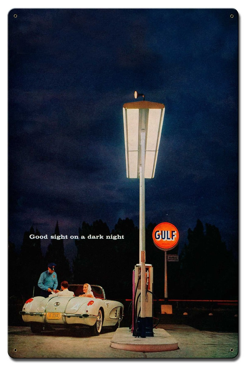 GULF GAS STATION 16 x 24