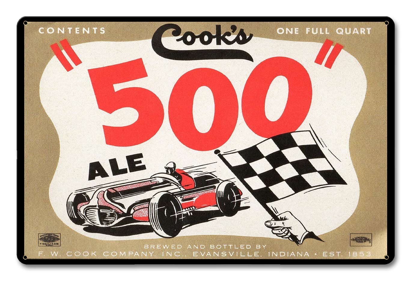 COOK'S 500 ALE 18 x 12