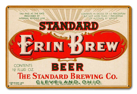 ERIN BREW BEER 18 x 12