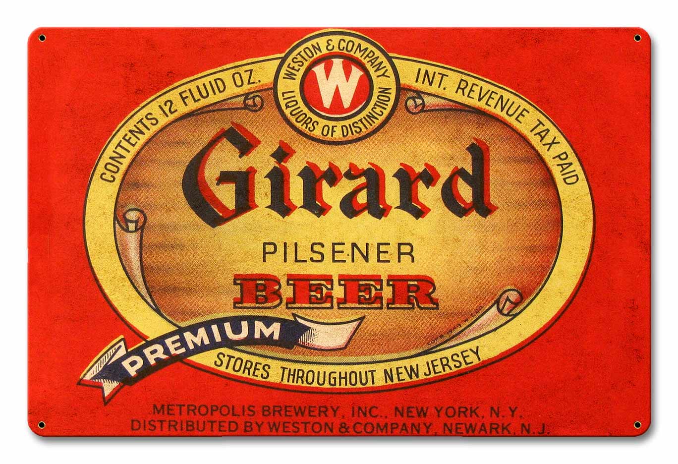 GIRARD BEER 18 x 12