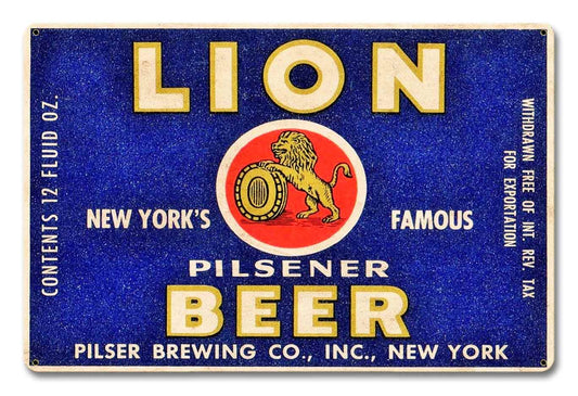 LION BEER 18 x 12