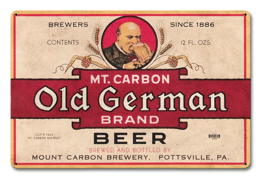 MT. CARBON OLD GERMAN BEER 18 x 12
