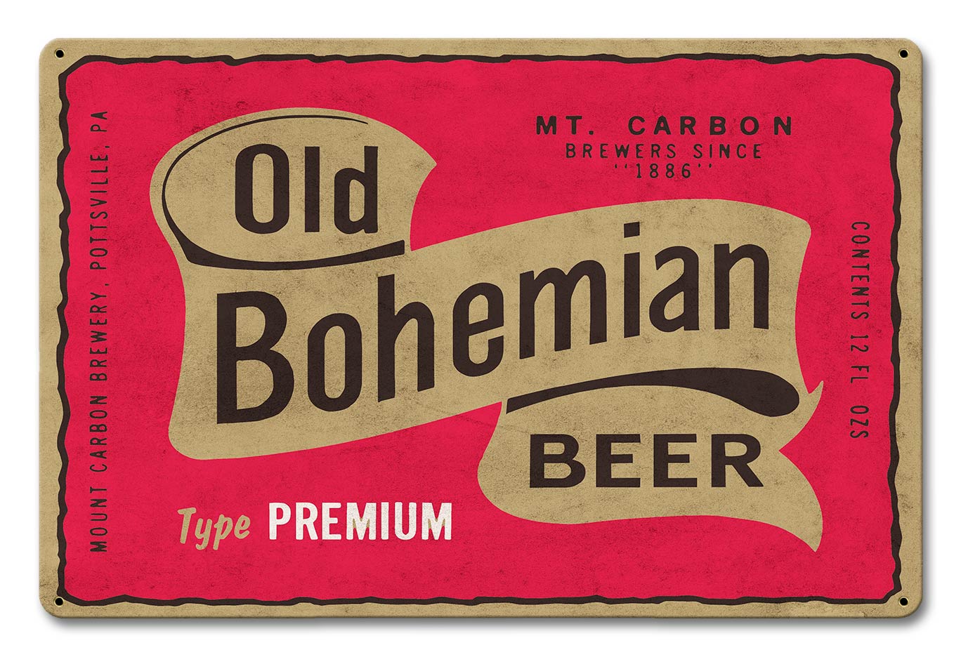 OLD BOHEMIAN BEER 18 x 12