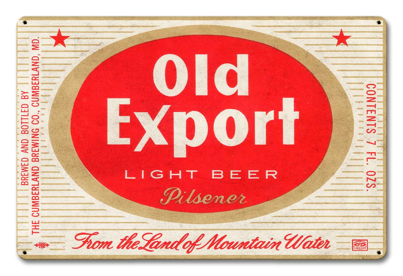 OLD EXPORT LIGHT BEER 18 x 12