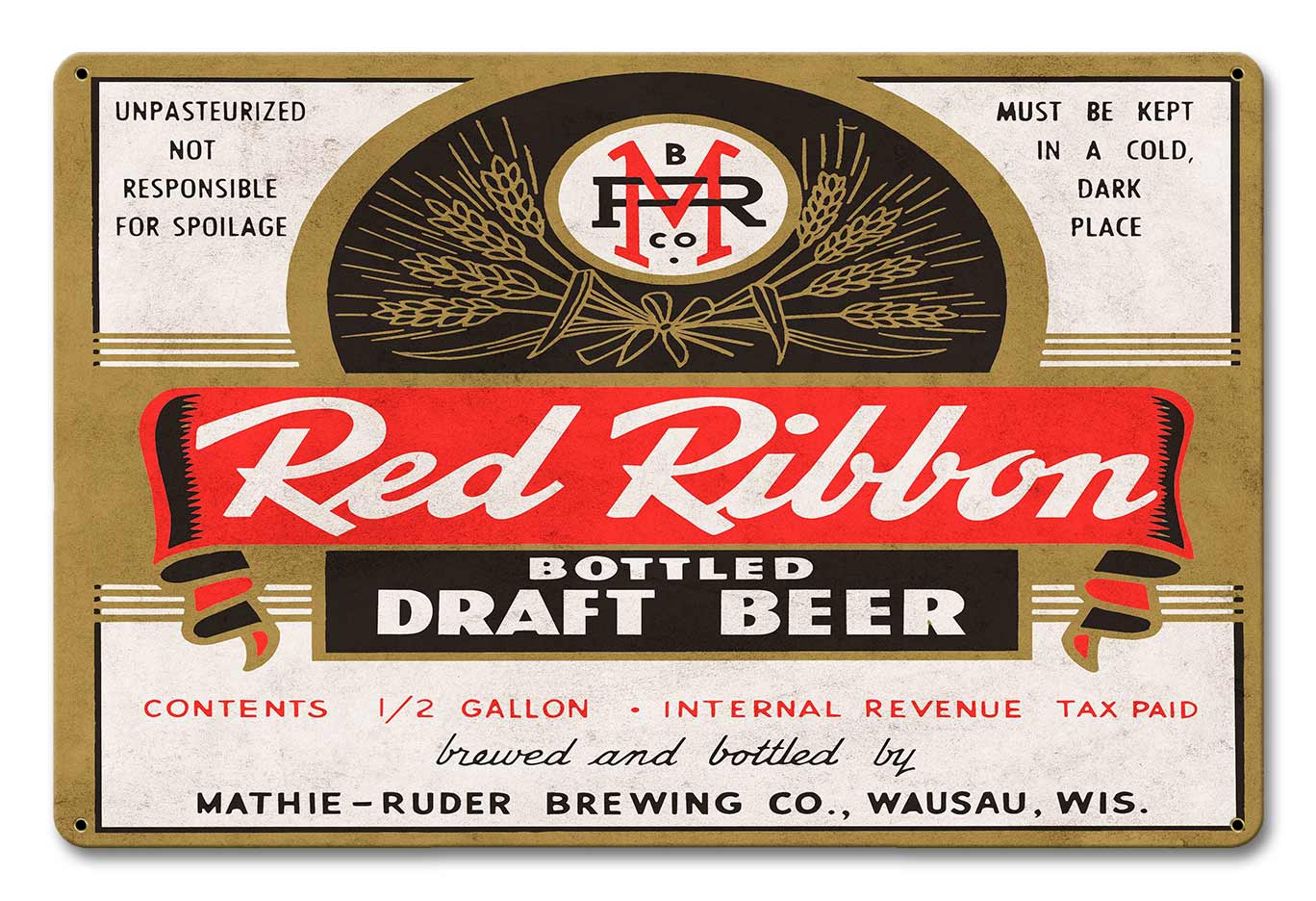RED RIBBON BEER 18 x 12