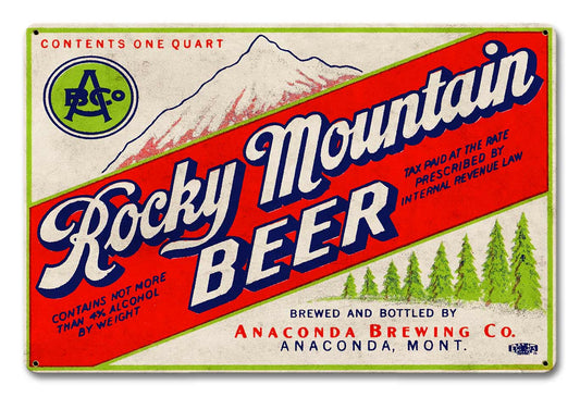 ROCKY MOUNTAIN BEER 18 x 12
