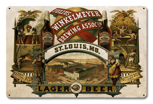 J WINKLEMEYER BREWING 18 x 12