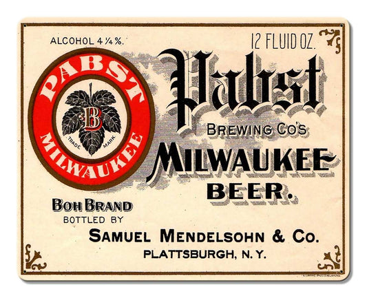 OLD PABST AD 15 x 12