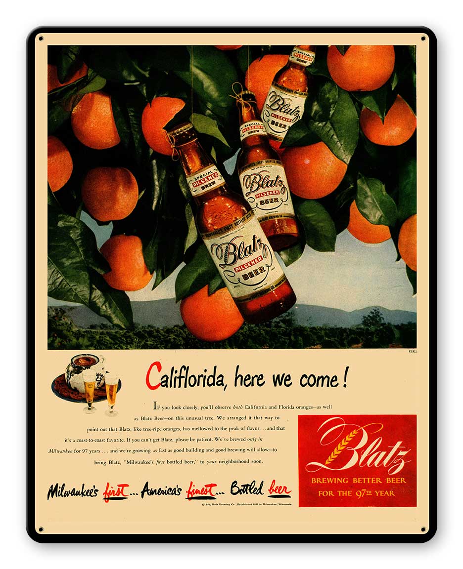 RICK BLATZ BEER 2 15 x 12