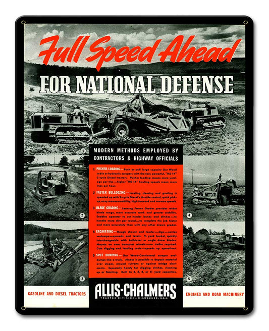 ALLIS CHALMERS NATIONAL DEFENSE 12 x 15