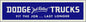 DODGE JOB RATED TRUCKS 20 x 5