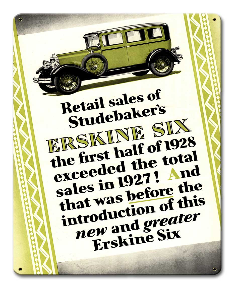 STUDEBAKER ERSKINE SIX 1928 12 x 15