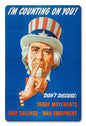 UNCLE SAM COUNTING ON YOU 12 x 18