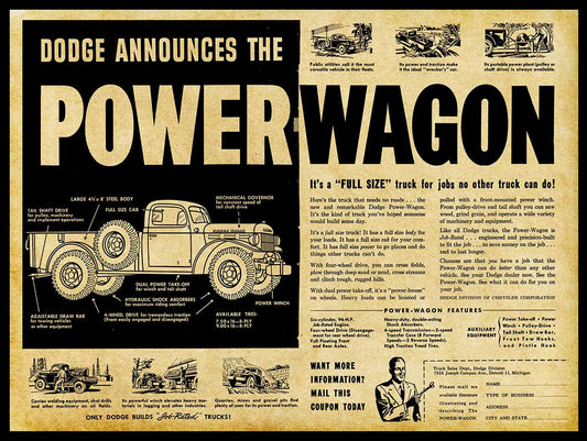 DODGE POWER WAGON 16 x 12